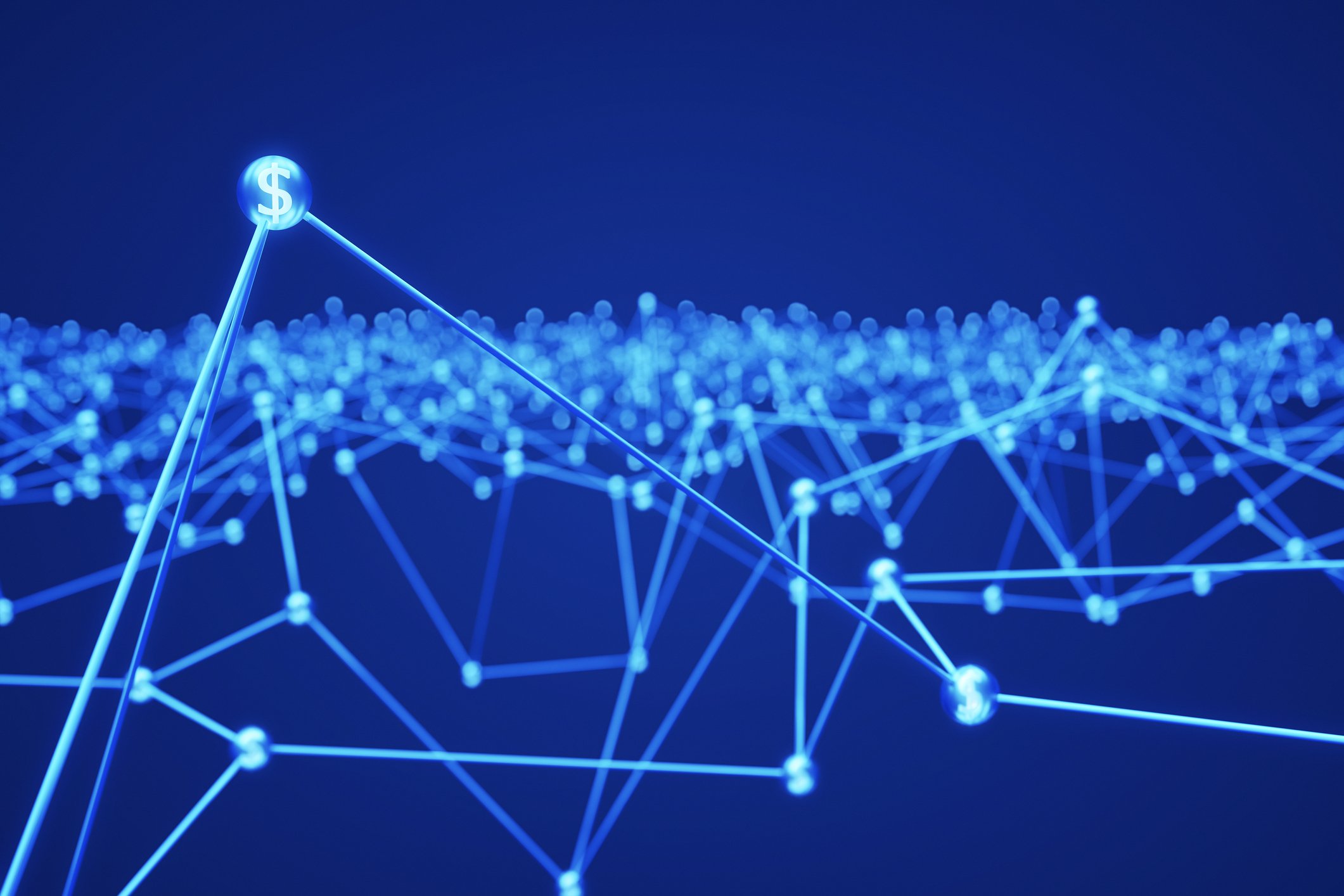 Financial Network Abstract financial network background.